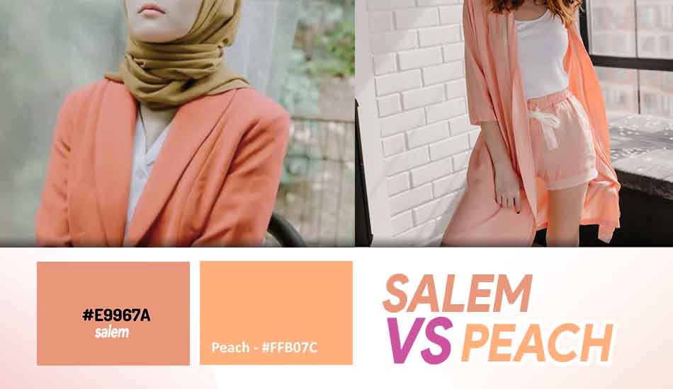 Perbedaan Warna Salem dan Peach