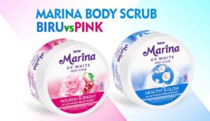 Perbedaan Marina Body Scrub Biru dan Pink