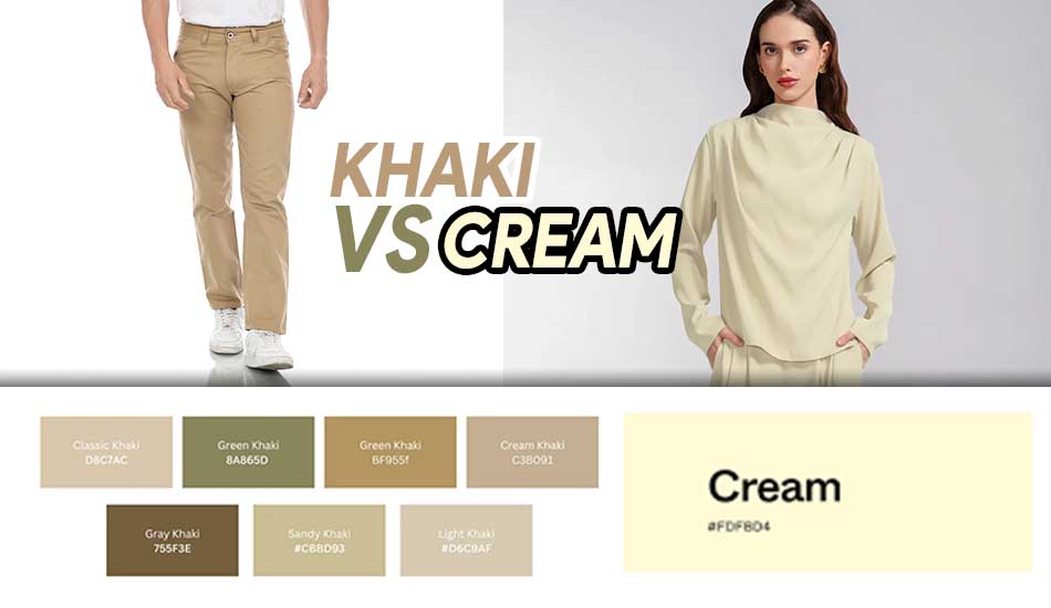 Perbedaan Warna Khaki dan Cream
