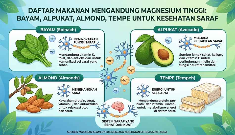 Daftar makanan yang mengandung magnesium tinggi