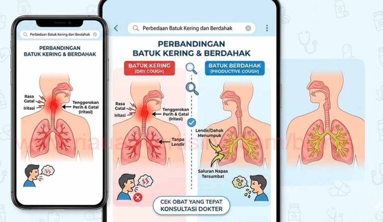 perbedaan batuk kering dan berdahak