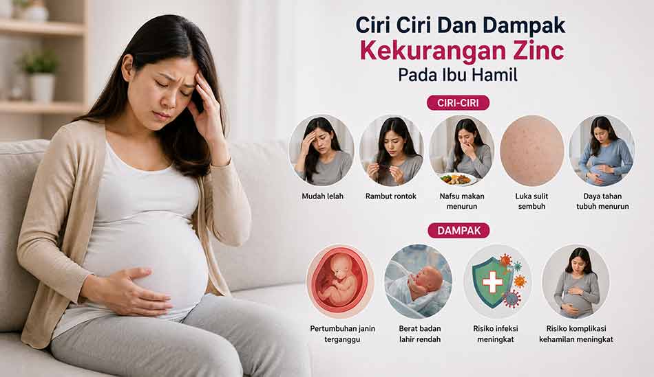 Ciri Ciri Dan Dampak Kekurangan Zinc Pada Ibu Hamil