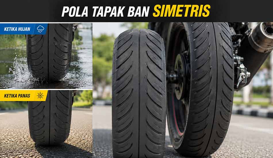 Pola Tapak Ban Simetris
